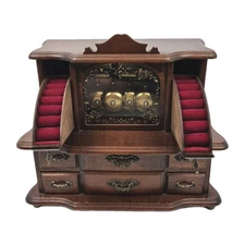 Antique Gorham Musical Jewelry Box With Striking Bells Sankyo Orchestra Orgel