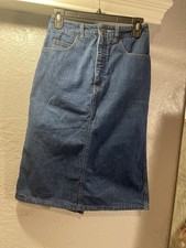 Calvin Kline Midi 1990s Denim Skirt Size 4