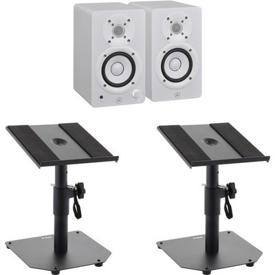 Yamaha HS3 WH Studiomonitor Tischstativ Set | Neu