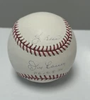 Yogi Berra Don Larsen Baseball Signed BC Authentication Yankees PG 10-8-56