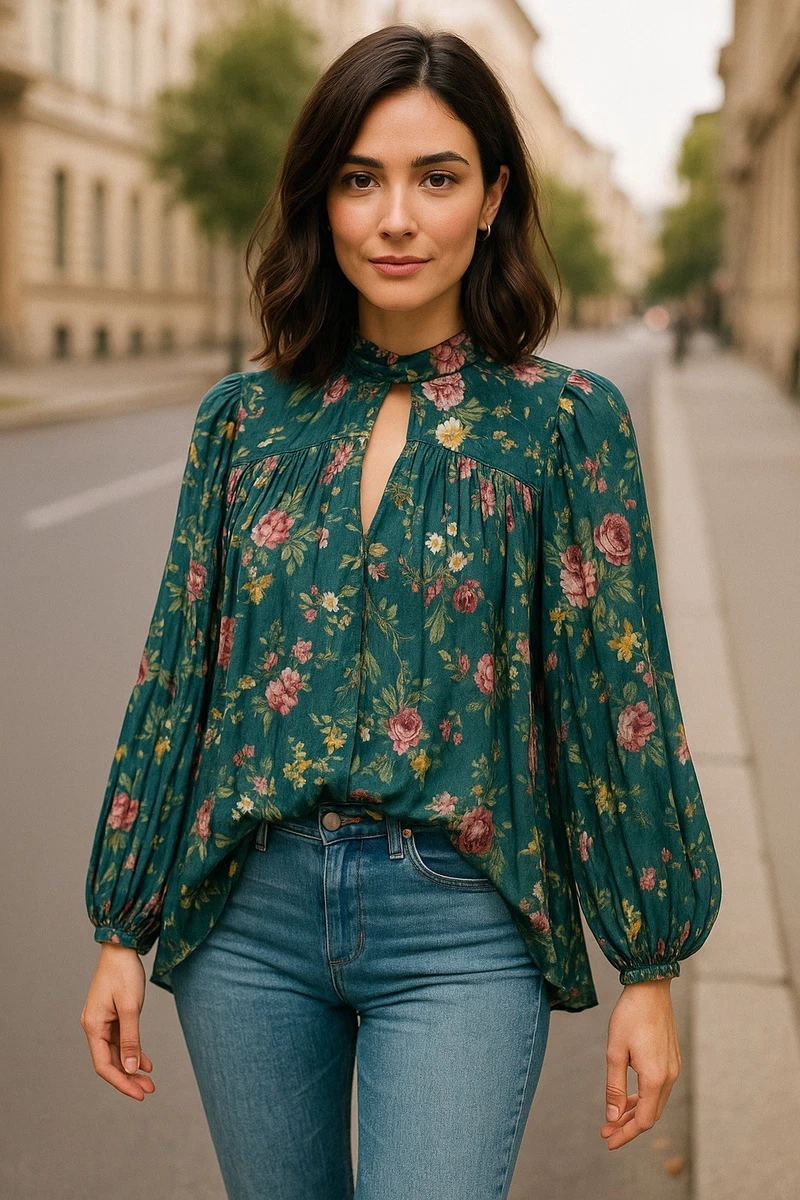 NWT A New Day Floral Top | Floral tops, Clothes desgn, Blouse