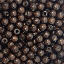 500 Dark Brown Large Hole Macrame Wood Beads 12mm X 10mm Diameter 5.5mm Large Ho