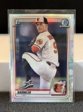 2020 Bowman Chrome Refractors Cater Baumler 1st RC #117 BAL