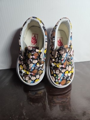 Vans Off The Wall Peanuts The Gang Snoopy Slip On Skater Loafers Size Toddler 4 