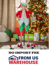 4 1/4 ft. Animated Standing & Dancing Elf Christmas Decoration - Pree Shipping