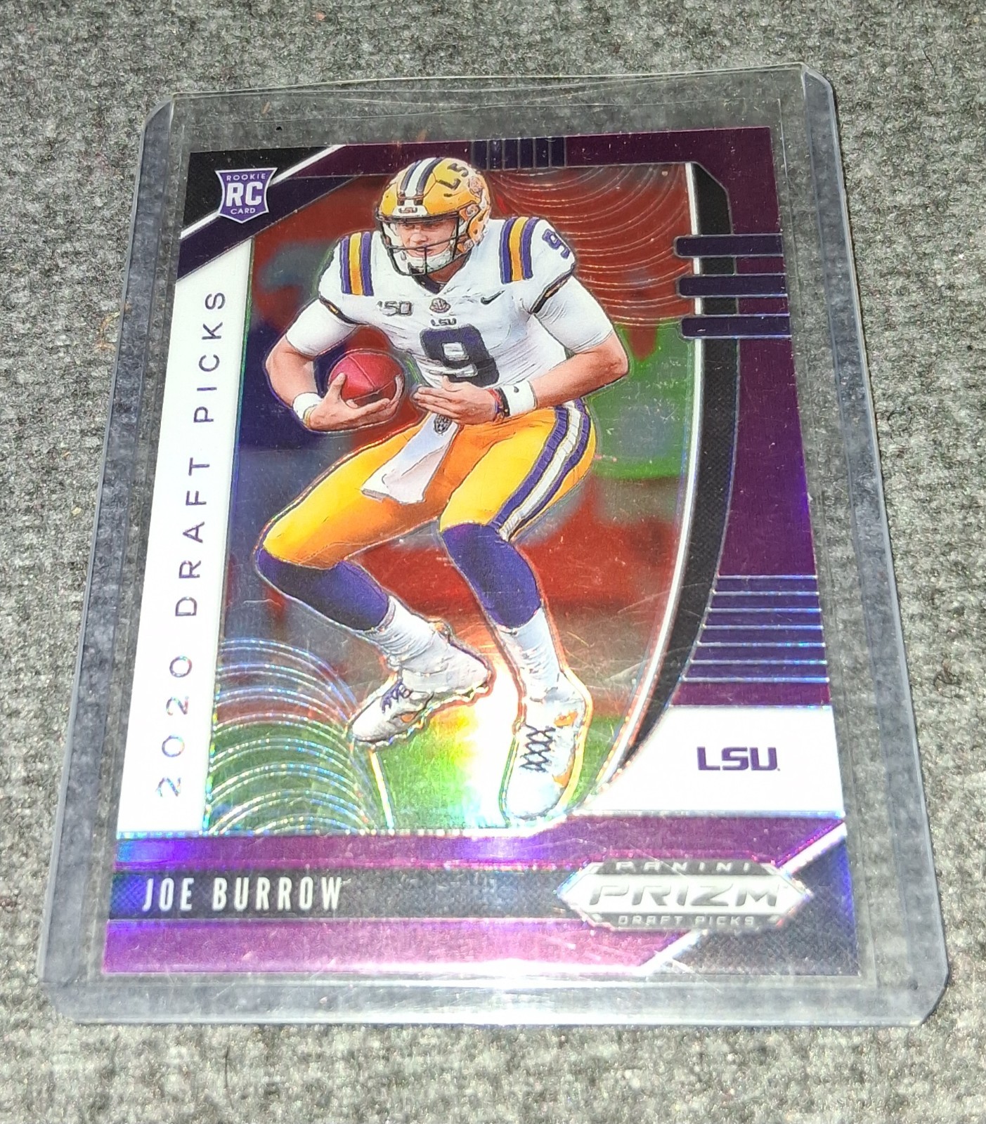 2020 Panini Prizm Draft Picks - Draft Picks Rookies Joe Burrow #105 Purple Prizm