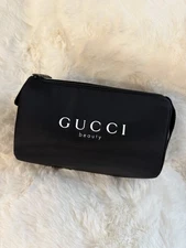 Gucci Beauty Travel Toilette Bag Makeup Pouch/Cosmetic/Shave Bag Black New