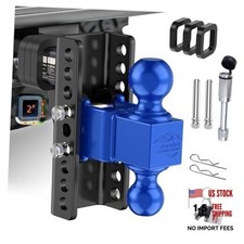 Adjustable Trailer Hitch Fits 2-inch Receiver -6 Inch Droprise Blackblue