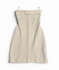 Zara Womens Beige Strapless Bodycon Short Dress Solid Sleeveless Size M. Size 6