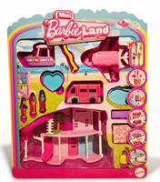 Barbie Mini Barbieland Traumvilla Und 3 Fahrzeuge, Spielset Mit 4 Ca. 3,8 Cm