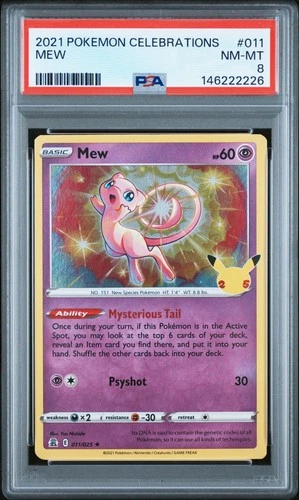 2021 POKEMON CELEBRATIONS #011 MEW PSA 8