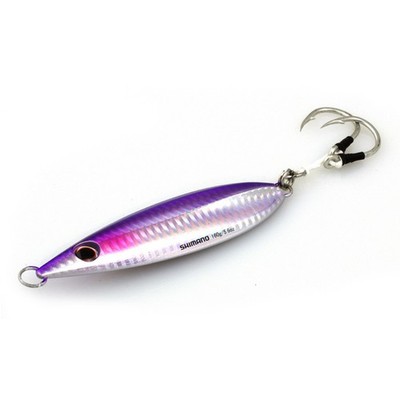 Shimano Purple-Silver BUTTERFLY FLAT-FALL Jigs (BFLFF250PS) Fishing