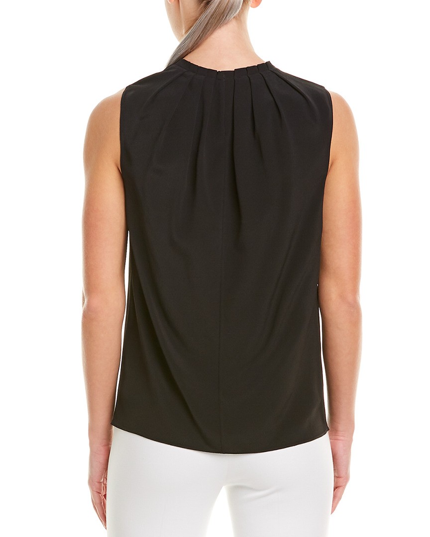 Michael Kors Collection Silk-Blend Top Women's Black 0 thumbnail 2