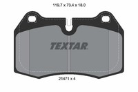 1X Textar 2147102 Bremsbelagsatz Scheibenbremse FüR Maserati Bmw Ferrari