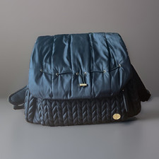 HAPP Black Quilted Diaper Backpack Bag, Adjustable Strap, Zipper, Pockets