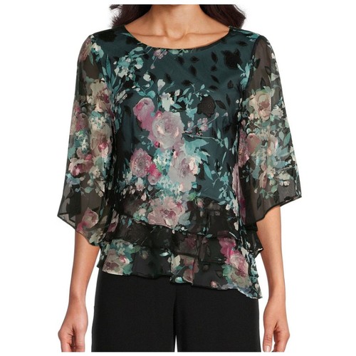Haut Marron NY&C Sweet Pea - Manches Courtes Asymétriques - Taille XL - En Rayon - Occasion Très Bon état