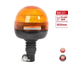 Gyrophare LED sur tige Homologué 12V - 24V - Taille 125mm