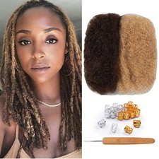 Afro Kinky Bulk Human Hair For Dreadlock Extensions Repair Locs,Twist Braidin...