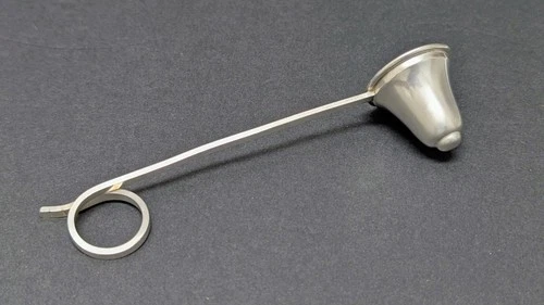 Reed & Barton Sterling Silver Model 1014 Curled Handle 6" Candle Snuffer Scoop