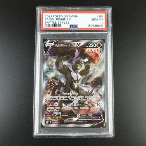 PSA 10 Single Strike Urshifu V 151/163 Battle Styles Full Art Pokemon Card