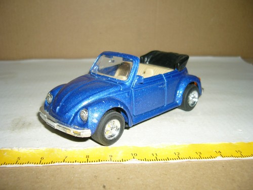 Welly, VW Käfer-Beetle, blau, Cabrio, No 8661, Rückziehmotor nicht ok, 0,080 kg,