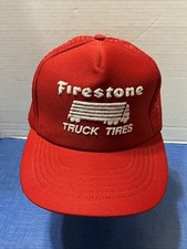 Vintage Firestone Truck Tires Snapback Hat Semi Trucker Mesh Back