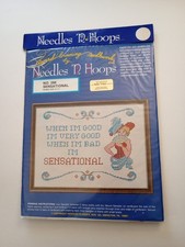 Vintage Needles 'n Hoops Sampler Cross Stitch Kit "Sensational" 288 New