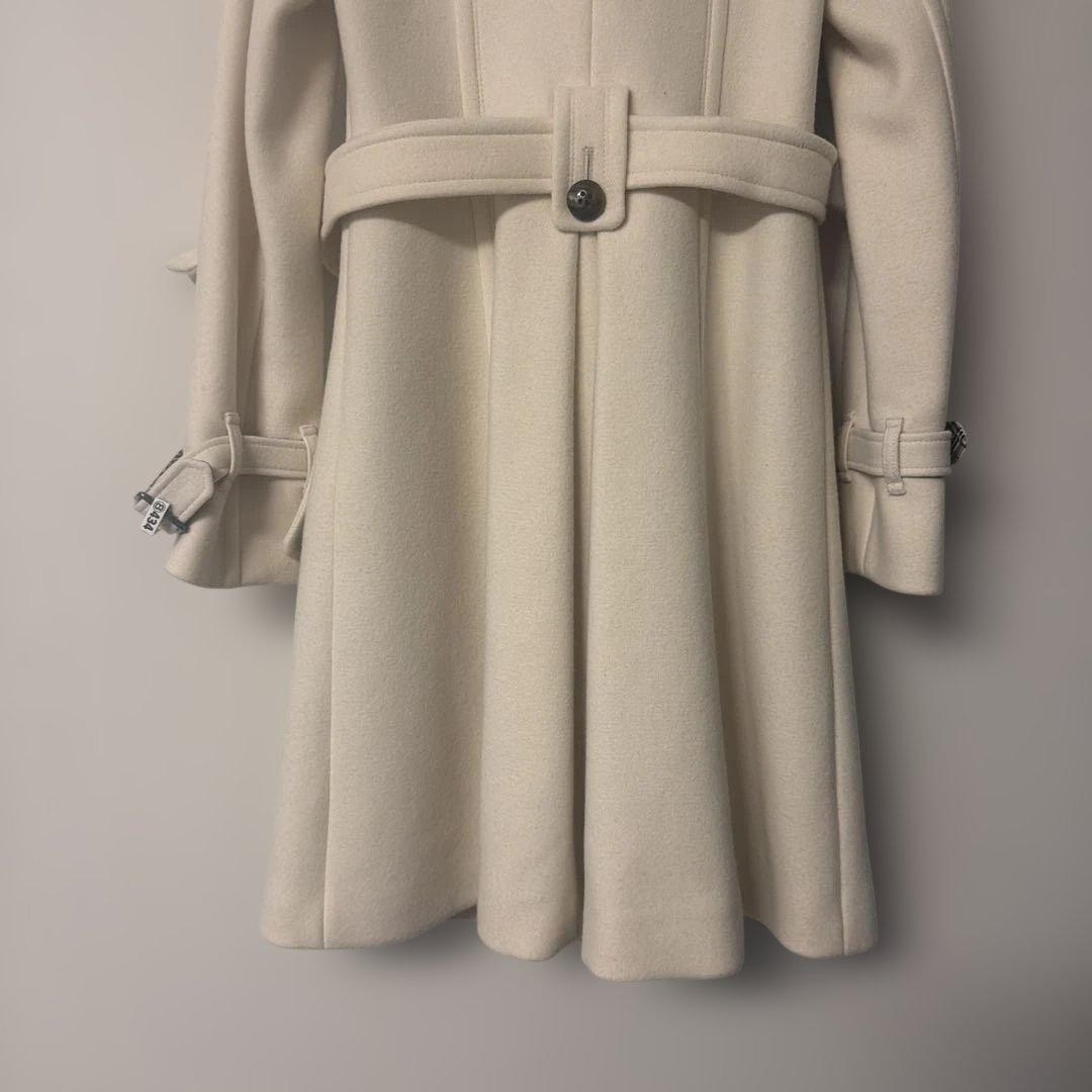 Burberry   Blue Label Ivory Long Coat with Ribbon 38 thumbnail 14