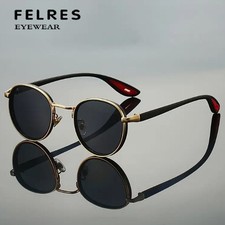 Metal Round UV Protection Simple Sunglasses Unisex Fashion Driving Party Glasses