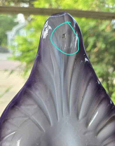 Essie Zareh Jack in the Pulpit Art Glass Vase Purple w/ Swirls - Picture 6 of 9