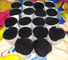 Lot of 18 Vintage Shillcraft Black Cut Latch Hook Rug Yarn Color 48 Dye Lot 1077