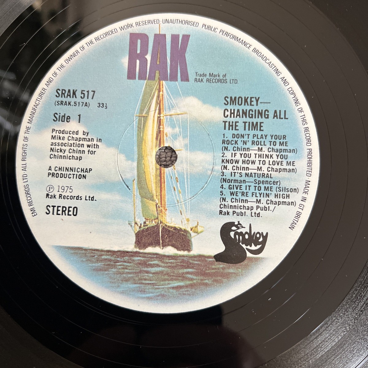 Smokie - Changing All The Time LP 1975 RAK EX COND / VG+ | eBay