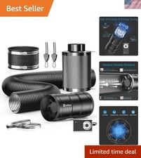 4" Air Filtration Kit: 4 Inch Inline Duct Fan with Speed Controller, 10" High...