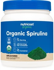Nutricost Organic Spirulina Powder 454 Grams (1LB) - 1g Per Serving, 454 Serving