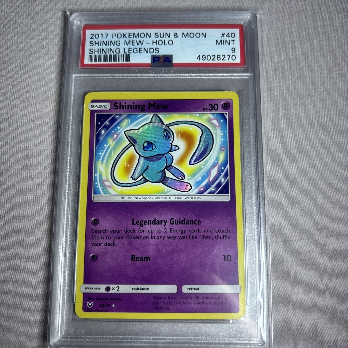 Pokmon TCG Shining Mew Holo Card Shining Legends Series 40/73 PSA 9 | eBay Pokmon TCG Shining Mew Holo Card Shining Legends Series 40/73 PSA 9 | eBay
