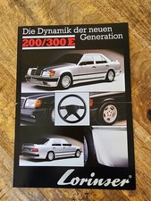 LORINSER W124 200/300E Preise 1986 Prospekt Brochure SO9