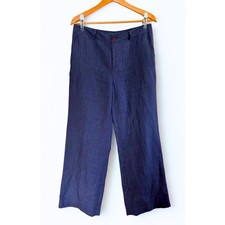 Lauren Ralph Lauren Andover Linen Wide Leg Pants Womens 10 Loose Preppy Trousers