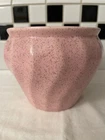 VINTAGE BAUER PINK SWIRL AND SPECKLED JARDINIERE POT 5.25" TALL AND 6" WIDE