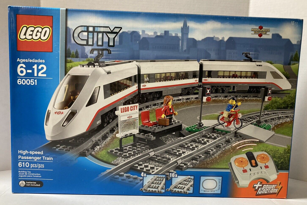 Lego City High Speed Passenger Train 60051 610 Pcs New Sealed