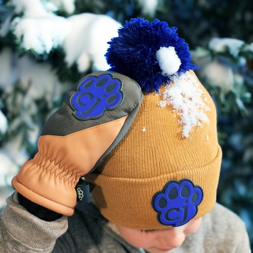 carter joey: Magic Beanie: Brown & Blue - Toddler Winter Hat, Acrylic Yarn - 第 5/5 張圖片