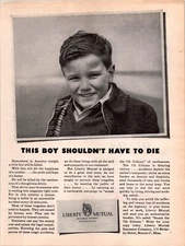 VINTAGE 1945 LIBERTY MUTUAL INSURANCE COMPANY PRINT AD