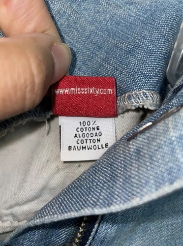 Miss Sixty 60 Vintage 90s Super Wide Flare Leg Bellbottom Blue Denim Jeans Sz 24 - Picture 7 of 8