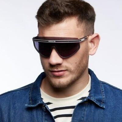 DIORCLUB M2U 31B0 Matte Navy Blue/Blue Unisex Sunglasses  display picture 1