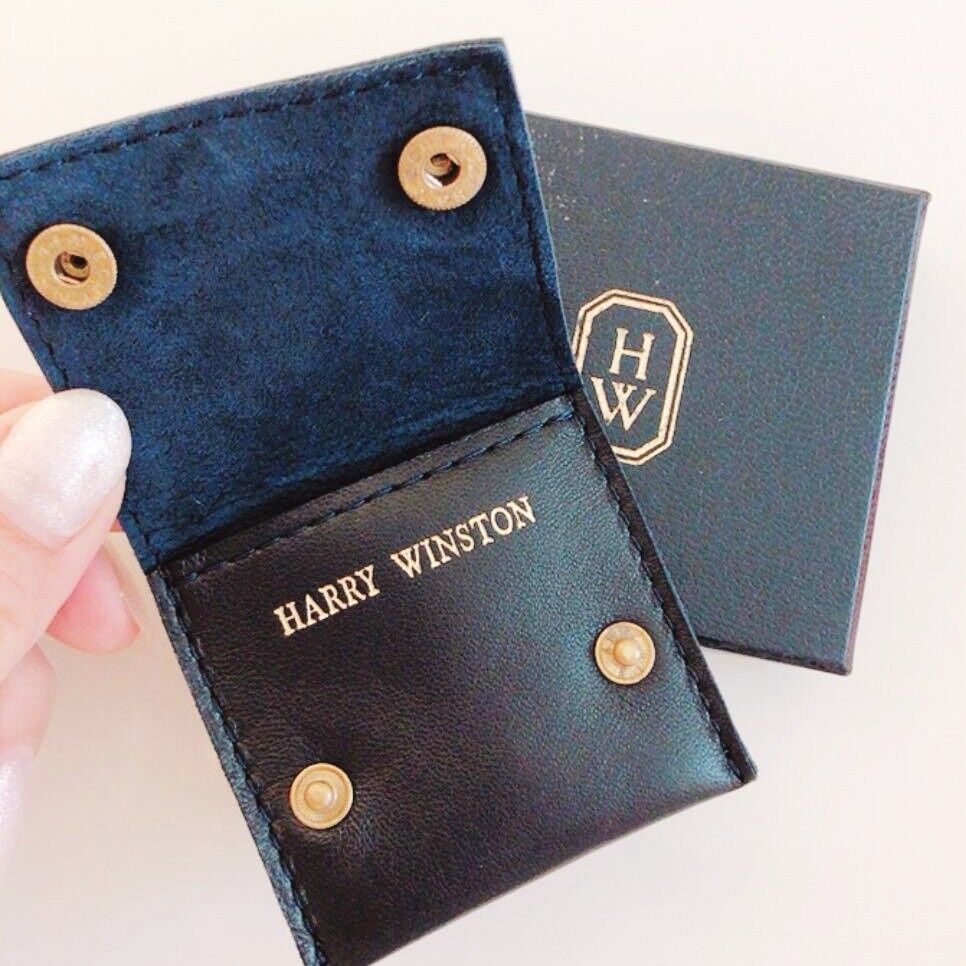 HARRY WINSTON Leather Jewelry Case with Original Box HARRY WINSTON Leather Jewelry Case with Original Box