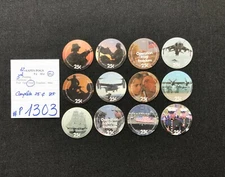 AAFES POGS, 3rd Series/Printing,12 POGS, 25c COMPLETE set, #P1303, GOOD