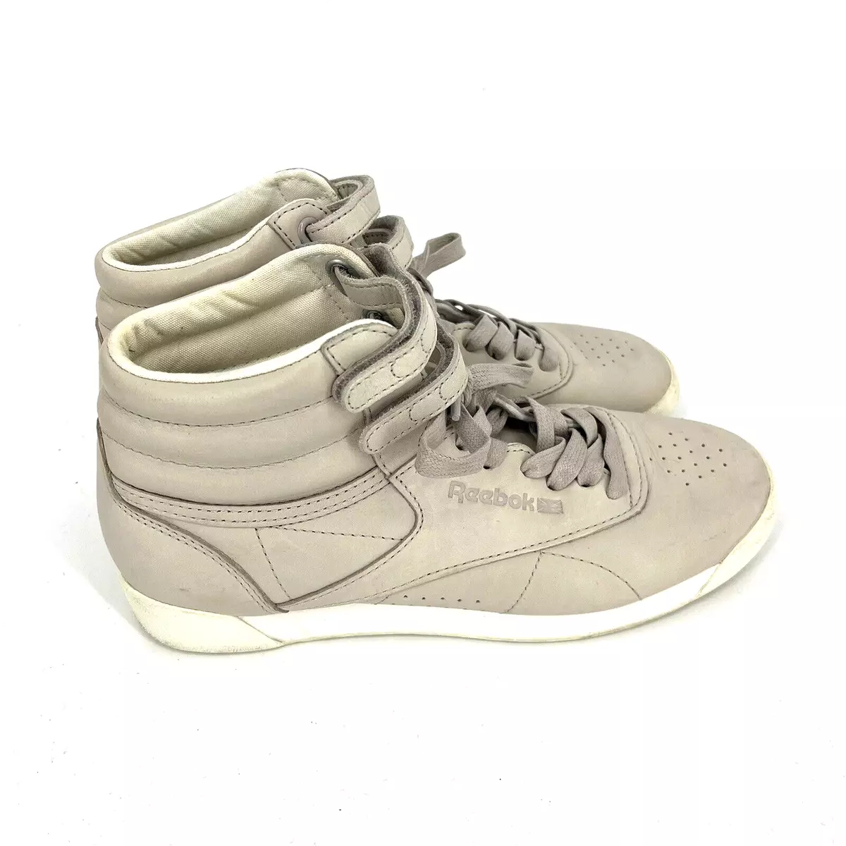 Ynkelig Meget sur Museum Reebok Shoes Size 8 Womens Beige Face Stockholm High Top Freestyle Suede |  eBay