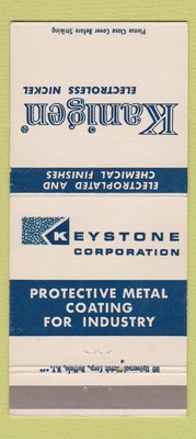 Matchbook Cover - Kanigen Electroless Nickel Buffalo NY 30 Strike