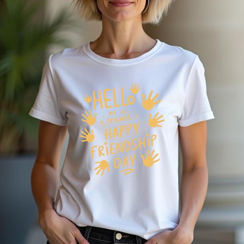 Damen-T-Shirt Hello My All Best Friends Day Bestie BFF Shirt Friendship Day #BFD - Bild 10 von 32