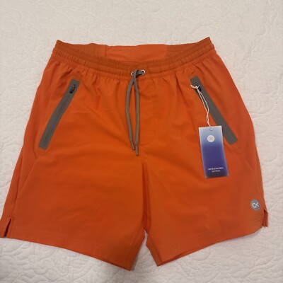Outerknown Outbound Stretch Volley Shorts Mens Size M Orange Active