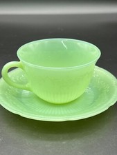 Jadeite Jadite Anchor Hocking Alice Cup and Saucer